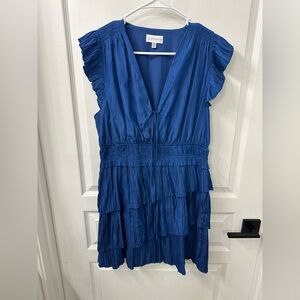 Lucy Paris Alice Flutter-Sleeve Asymmetrical-Skirted Dress - MEDIUM